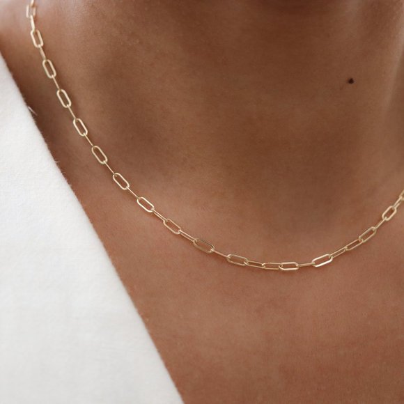 Jewelry - Gold Filled Paperclip Chain Necklace